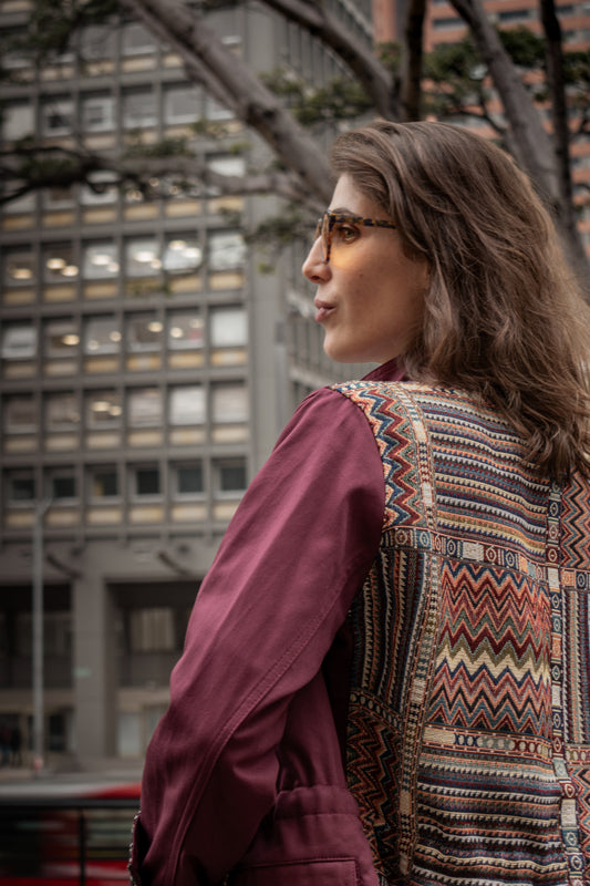 CHAQUETA FIELD REGULAR BRUSELAS VINOTINTO MULTICOLOR