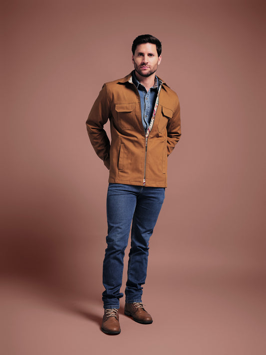 CHAQUETA WORK REGULAR DUBLIN TABACO CACTUS