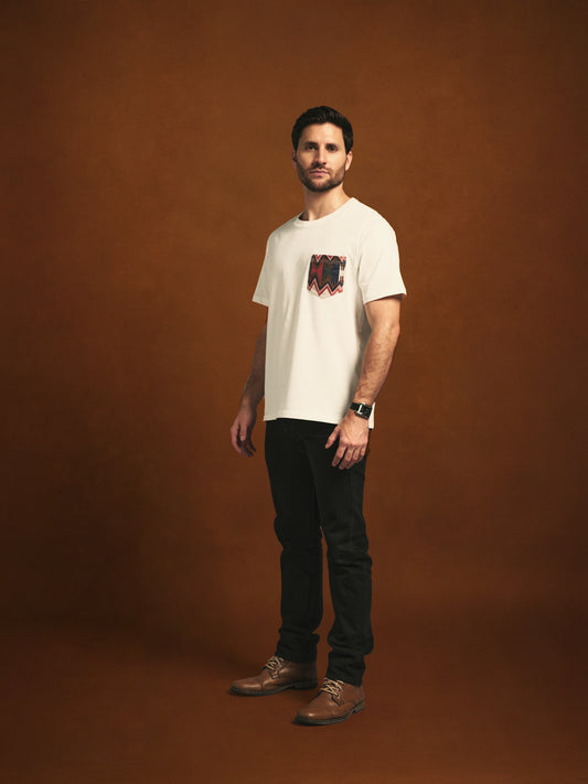 CAMISETA CUELLO REDONDO REGULAR PORTLAND MARFIL BÚHO