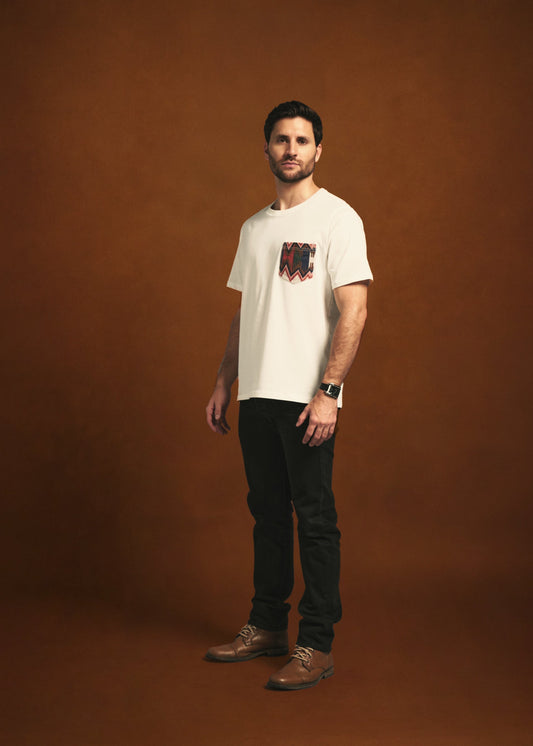 CAMISETA CUELLO REDONDO REGULAR PORTLAND MARFIL BÚHO