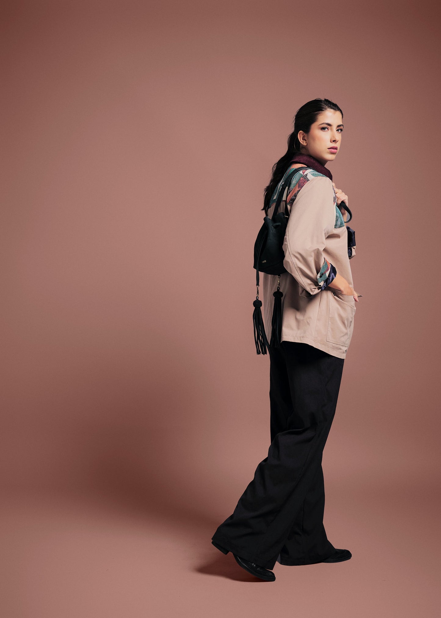 CHAQUETA BOMBER OVERSIZED ALASKA KHAKI COLORS