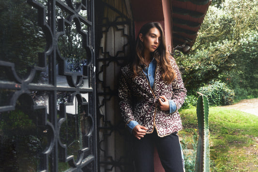 CHAQUETA KIMONO REGULAR OSAKA VINOTINTO INDIA VINO