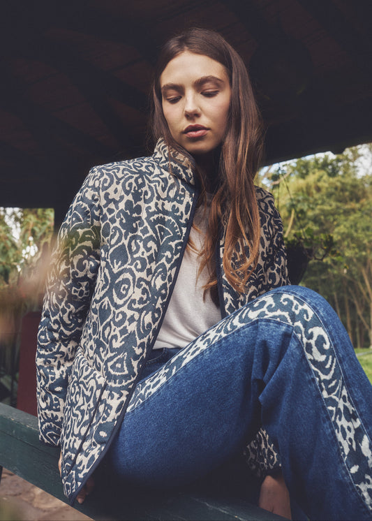 CHAQUETA WORK REGULAR VERONA AZUL INDIA BLUE