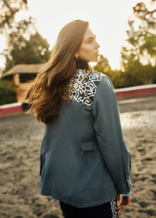 CHAQUETA BOMBER OVERSIZED ALASKA AZUL INDIA