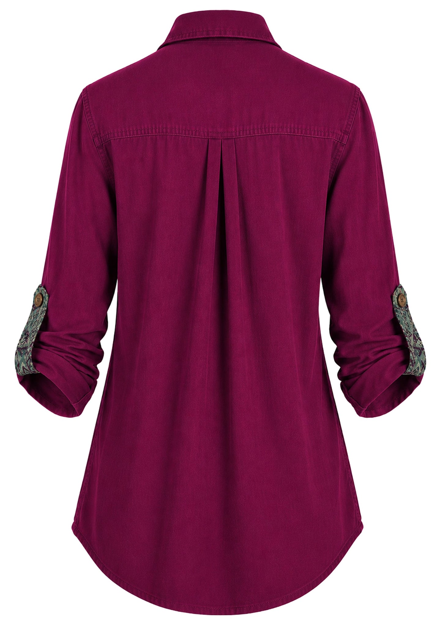 CAMISA OVERSHIRT OVERSIZE BALI MAGENTA HUELLAS MENTA
