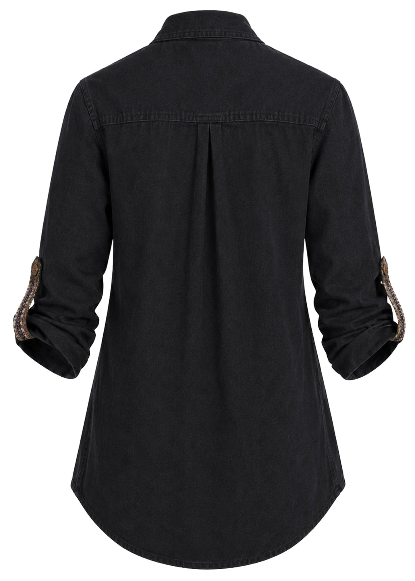 CAMISA OVERSHIRT OVERSIZE BALI NEGRO MULTICOLOR
