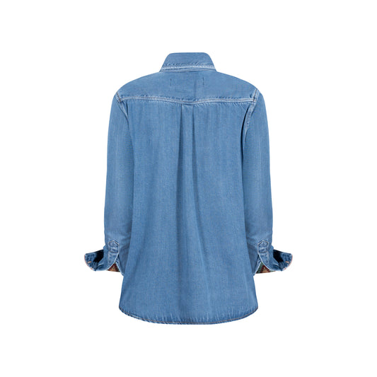 CAMISA CLÁSICA REGULAR TORONTO AZUL MEDIO ROMBO TERRACOTA