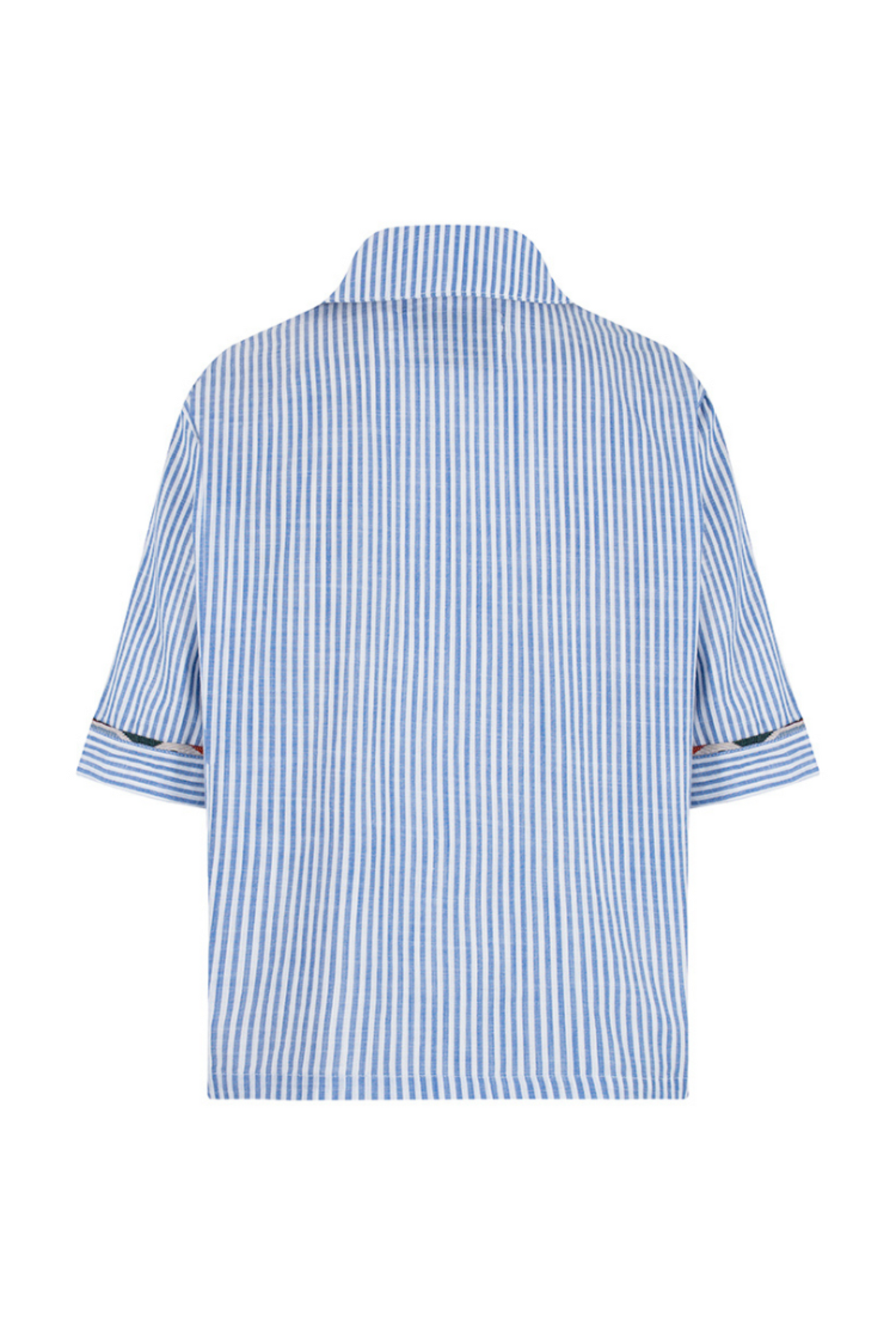 CAMISA MANGA CORTA OVERSIZE FLORENCIA AZUL CLARO BÚHO
