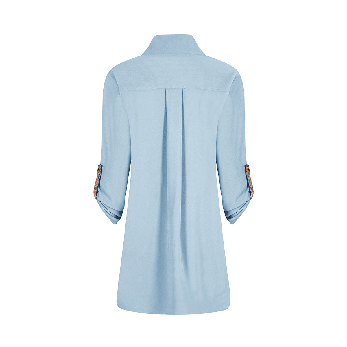 CAMISA OVERSHIRT OVERSIZE BALI AZUL CLARO ARABESCO AZUL