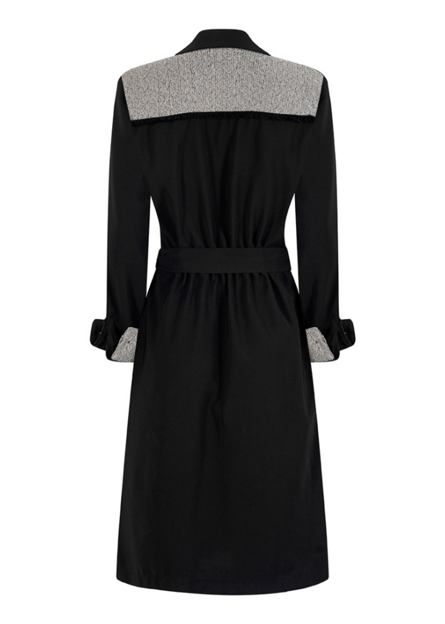 ABRIGO TRENCH REGULAR ATENAS NEGRO JASPE