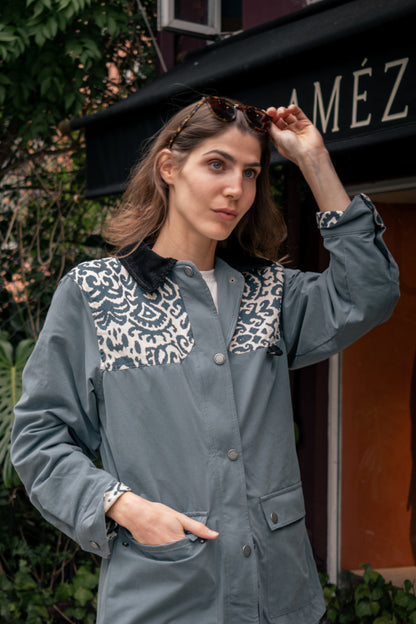 CHAQUETA BOMBER OVERSIZED ALASKA  AZUL  INDIA