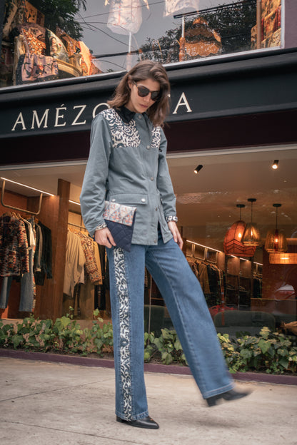 CHAQUETA BOMBER OVERSIZED ALASKA  AZUL  INDIA