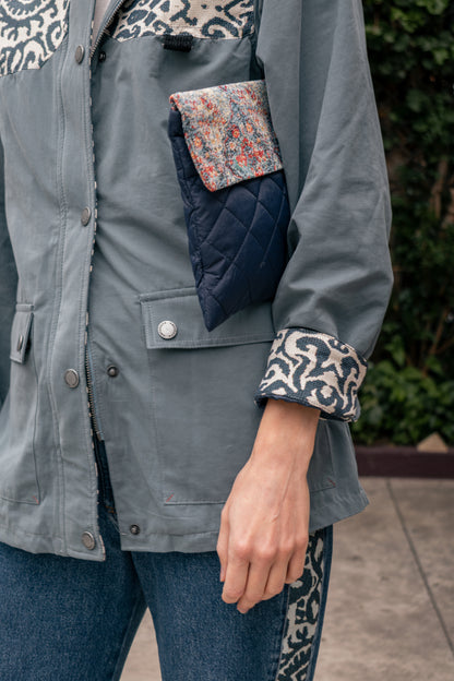 CHAQUETA BOMBER OVERSIZED ALASKA  AZUL  INDIA