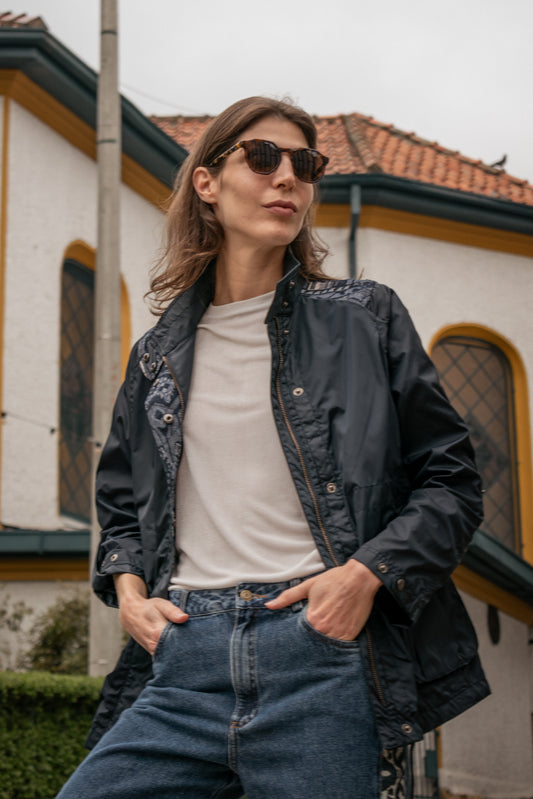 CHAQUETA FIELD REGULAR BERLIN AZUL OSCURO PALM TROPICARIO