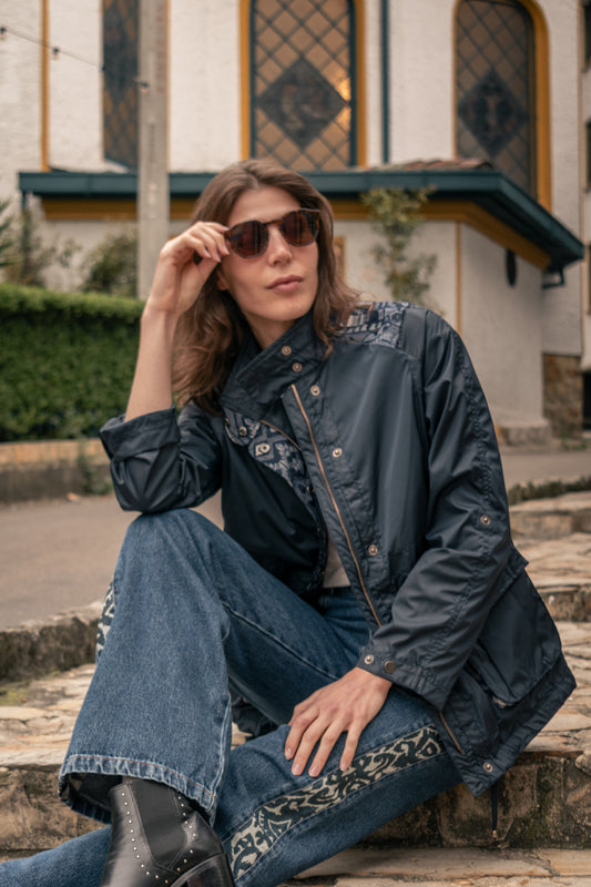 CHAQUETA FIELD REGULAR BERLIN AZUL OSCURO PALM TROPICARIO