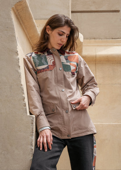 CHAQUETA BOMBER OVERSIZED ALASKA  KHAKI COLORS