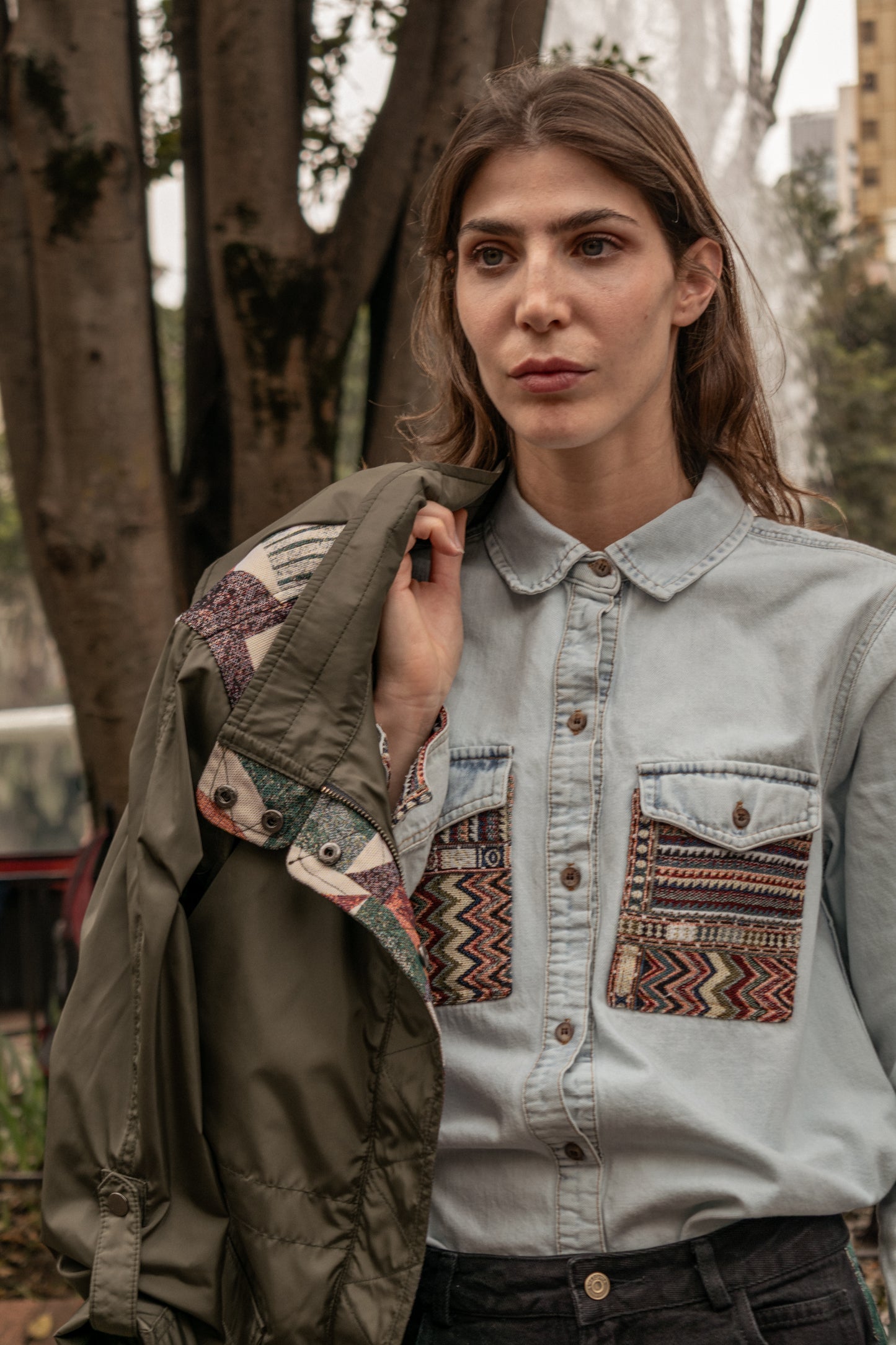 CHAQUETA FIELD REGULAR BERLIN VERDE MILITAR COLORS
