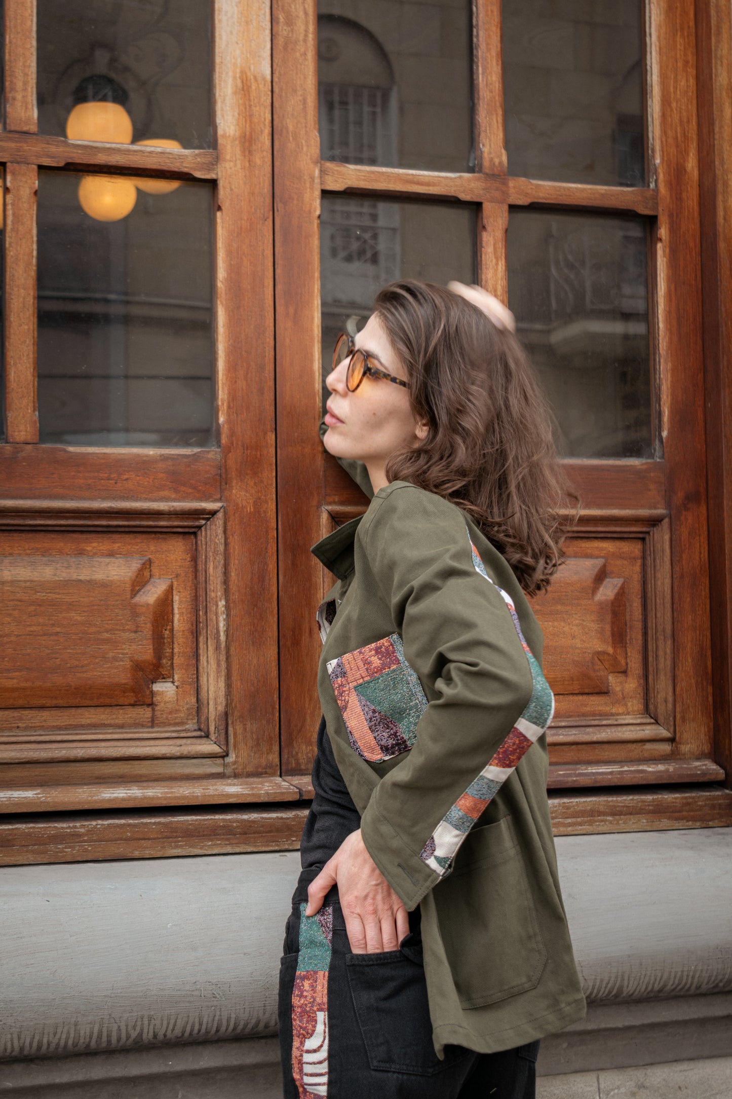 WORK JACKET REGULAR BROOKLYN OLIVE GREEN COLORS
