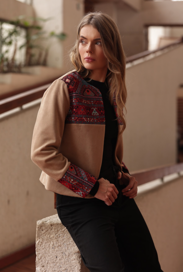 Chaqueta gamuza khaki Marie