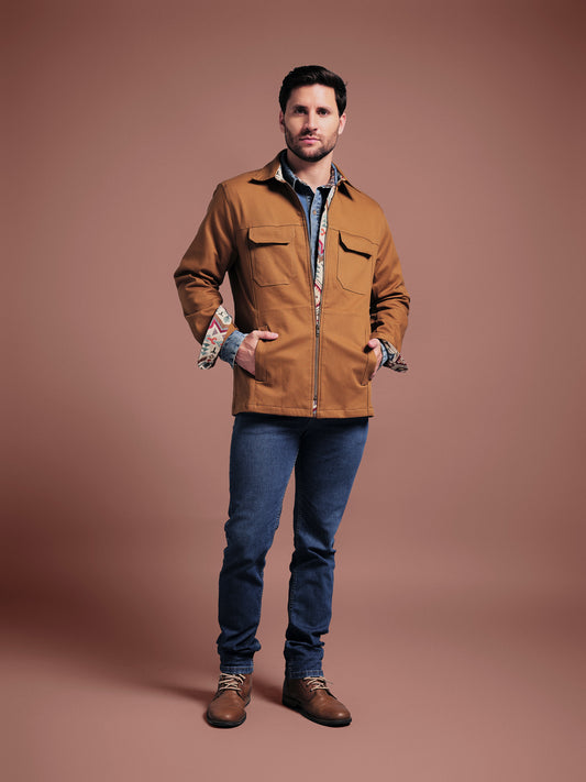 CHAQUETA WORK REGULAR DUBLIN TABACO CACTUS