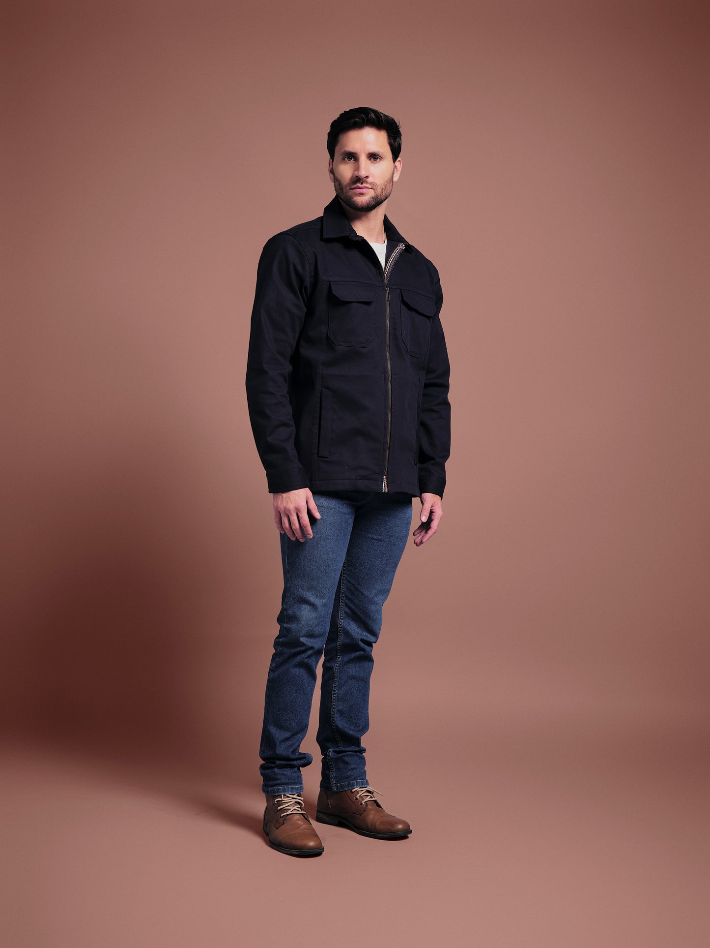 CHAQUETA WORK REGULAR DUBLIN AZUL OSCURO MULTICOLOR