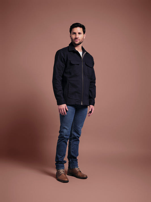 CHAQUETA WORK REGULAR DUBLIN AZUL OSCURO MULTICOLOR