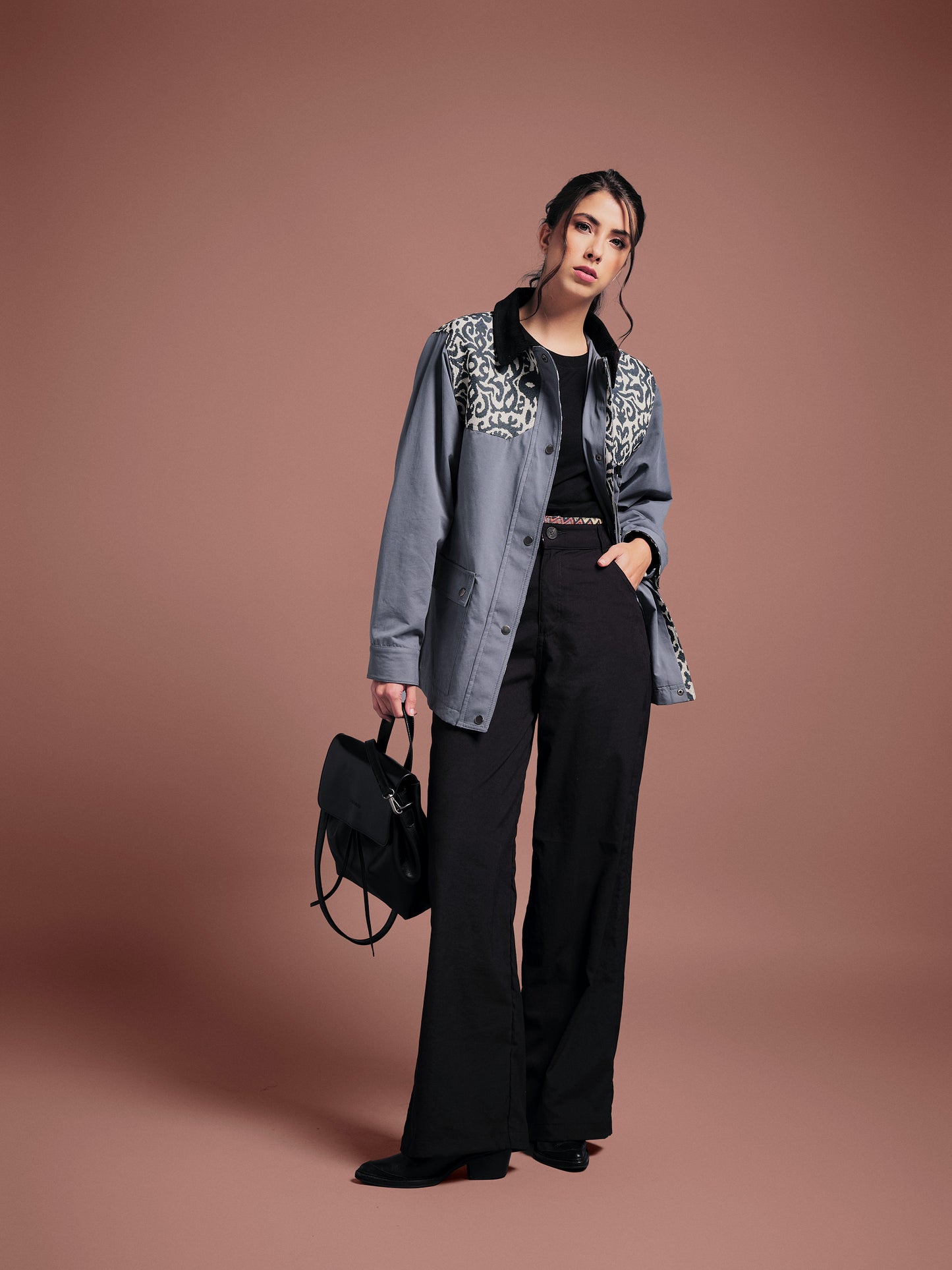 CHAQUETA BOMBER OVERSIZED ALASKA  AZUL  INDIA