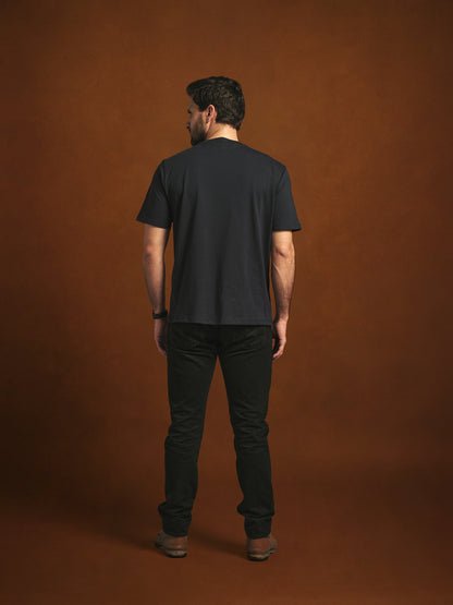 CAMISETA CUELLO REDONDO REGULAR PORTLAND AZUL OSCURO PERSA
