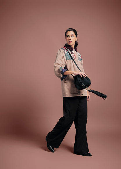 CHAQUETA BOMBER OVERSIZED ALASKA  KHAKI COLORS