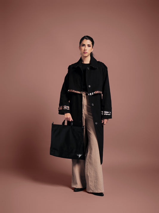 ABRIGO TRENCH REGULAR MILÁN NEGRO UYUNI