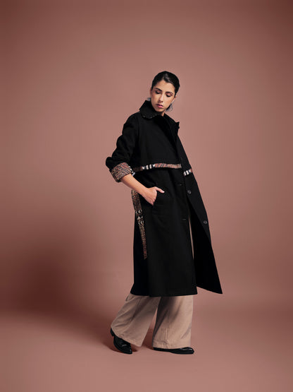 ABRIGO TRENCH REGULAR MILÁN NEGRO UYUNI