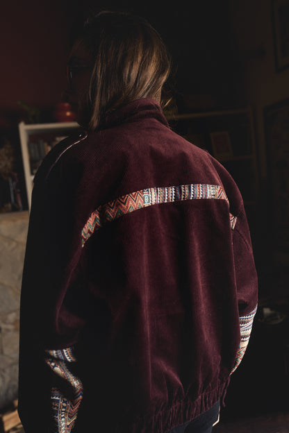 CHAQUETA BOMBER REGULAR BONN VINO MULTICOLOR