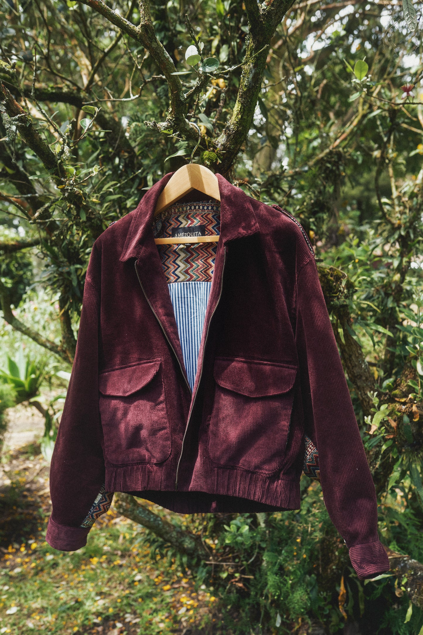 CHAQUETA BOMBER REGULAR BONN VINO MULTICOLOR