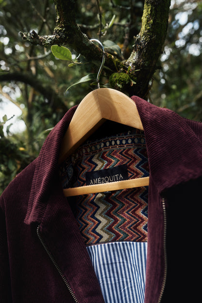 CHAQUETA BOMBER REGULAR BONN VINO MULTICOLOR