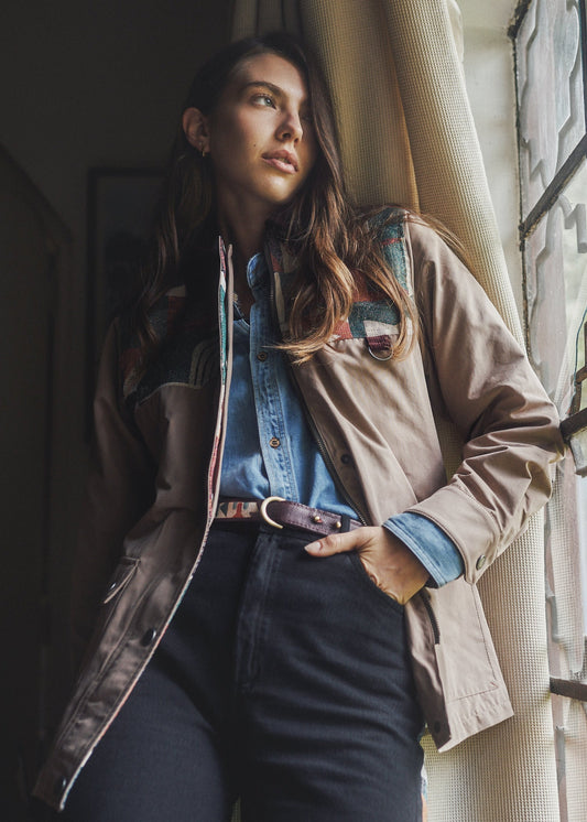 CHAQUETA BOMBER OVERSIZED ALASKA  KHAKI COLORS