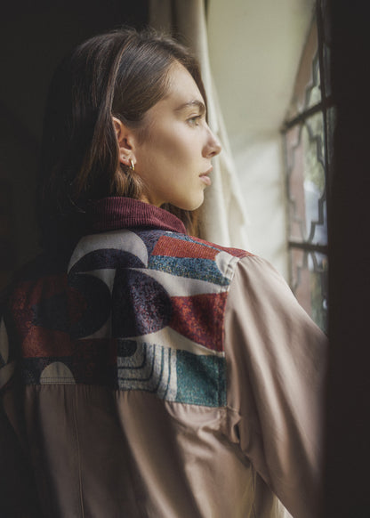 CHAQUETA BOMBER OVERSIZED ALASKA  KHAKI COLORS