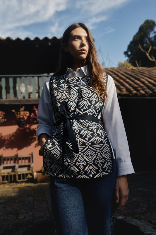 ACCESORIO CASULLA REGULAR AZUL KUWAIT AZUL OSCURO TRIBAL AZUL