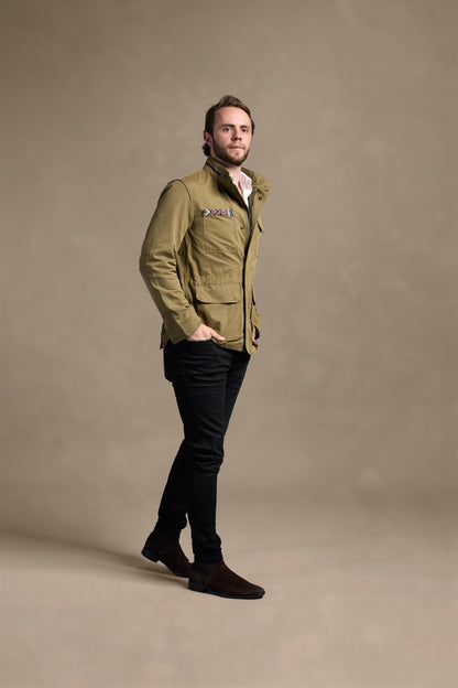 CHAQUETA FIELD REGULAR AUSTIN VERDE OLIVA MULTICOLOR