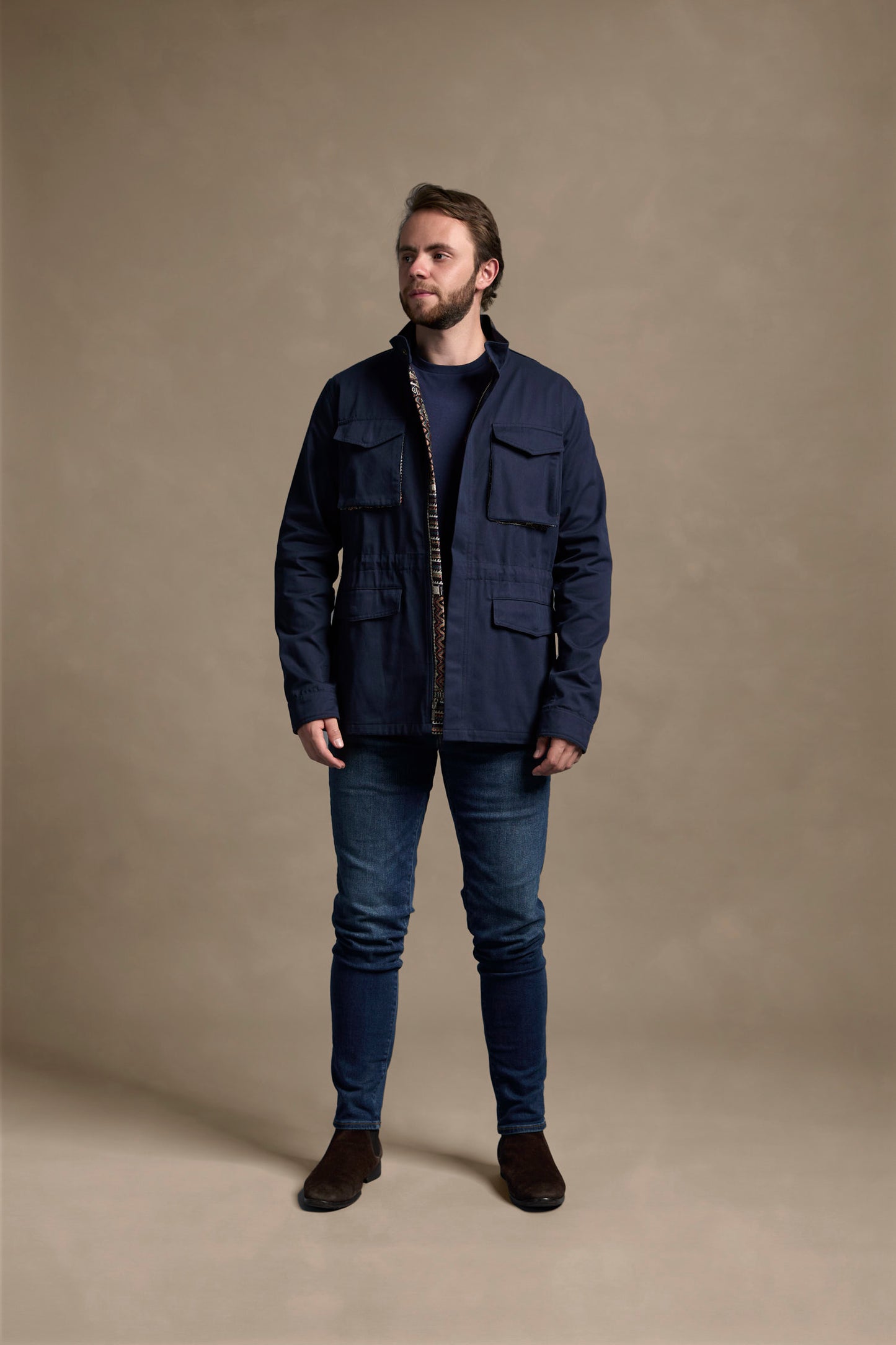 CHAQUETA FIELD REGULAR NASHVILLE AZUL OSCURO MULTICOLOR