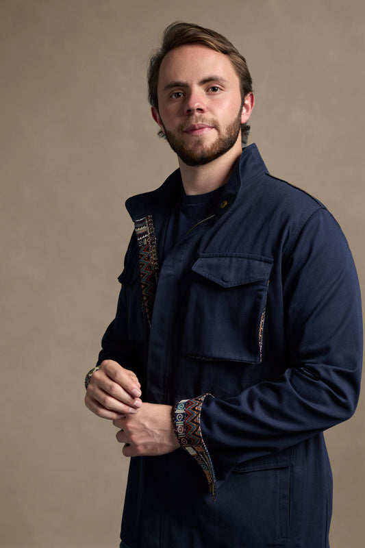 CHAQUETA FIELD REGULAR NASHVILLE AZUL OSCURO MULTICOLOR