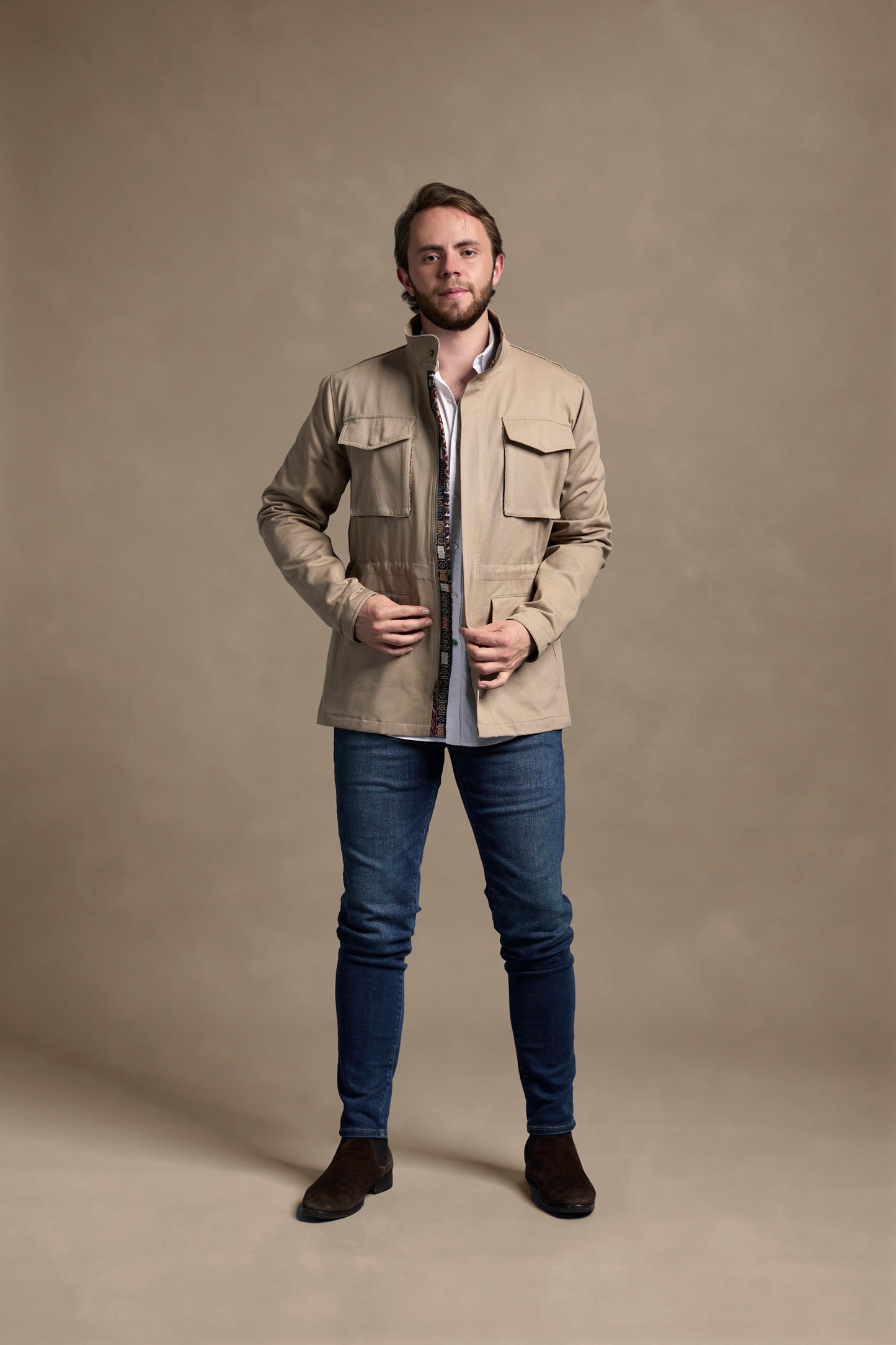 CHAQUETA FIELD REGULAR NASHVILLE CAQUI MULTICOLOR