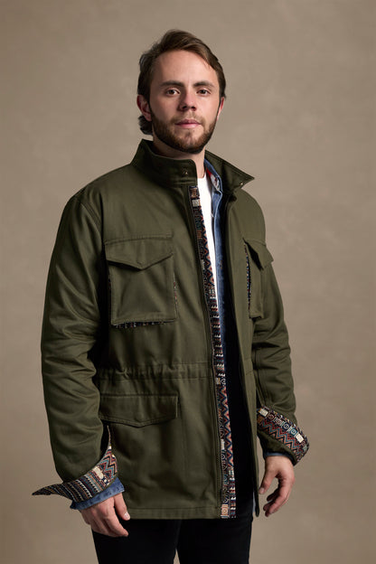 CHAQUETA FIELD REGULAR NASHVILLE VERDE OLIVA MULTICOLOR