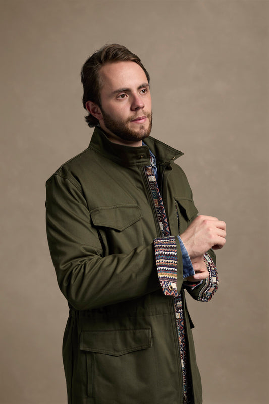 CHAQUETA FIELD REGULAR NASHVILLE VERDE OLIVA MULTICOLOR