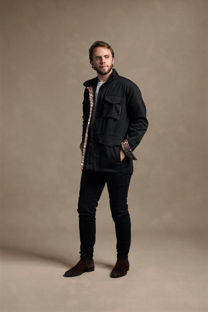 CHAQUETA FIELD REGULAR NASHVILLE NEGRO MULTICOLOR
