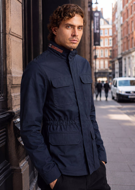 CHAQUETA FIELD REGULAR AUSTIN AZUL OSCURO MULTICOLOR