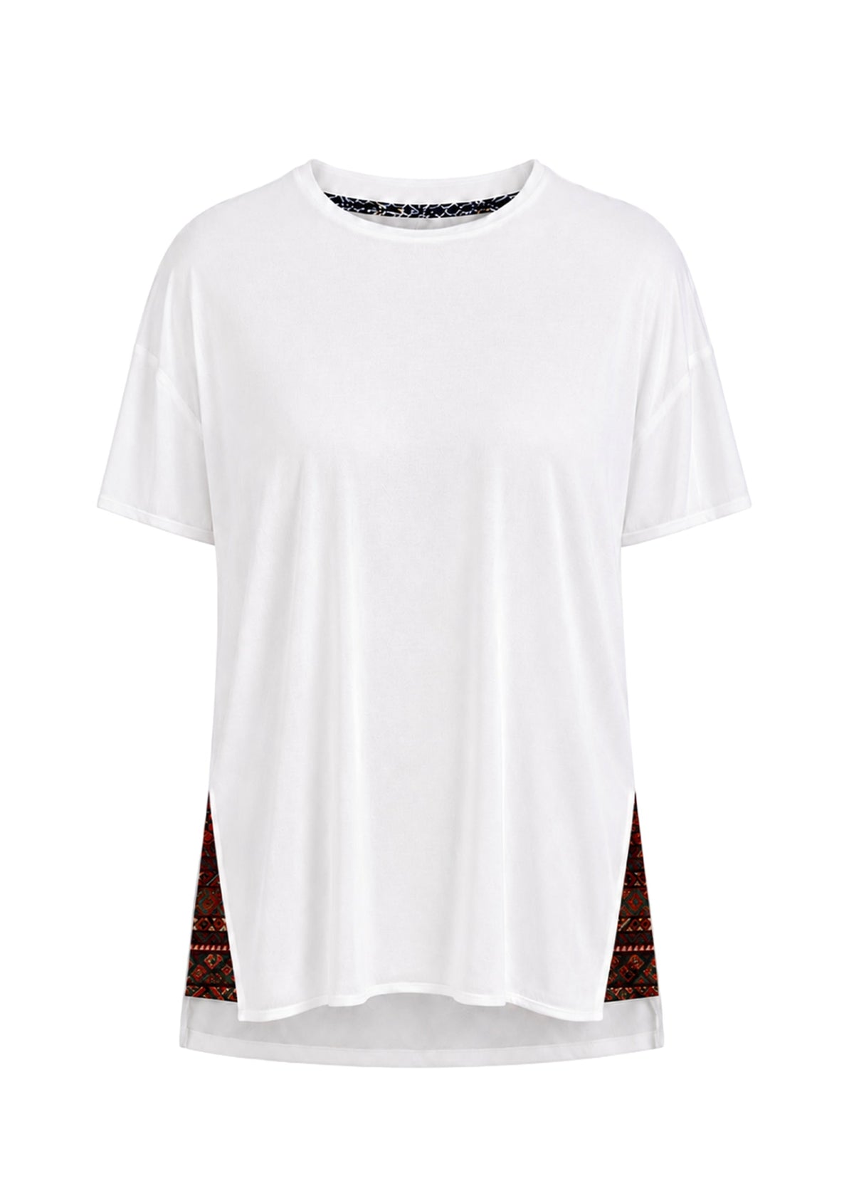 CAMISETA CUELLO REDONDO OVERSIZE BAHAMAS BLANCO PERSA