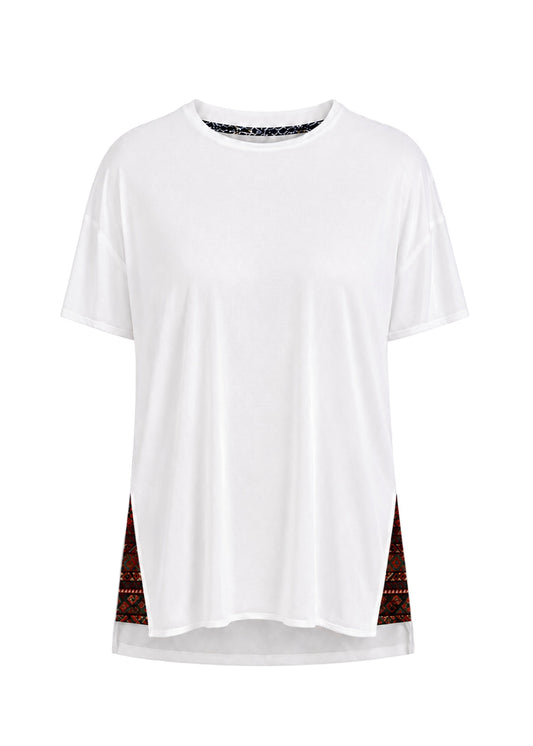CAMISETA CUELLO REDONDO OVERSIZE BAHAMAS BLANCO PERSA