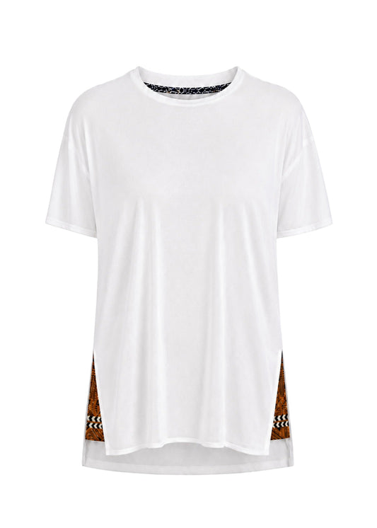 CAMISETA CUELLO REDONDO OVERSIZE BAHAMAS BLANCO UYUNI