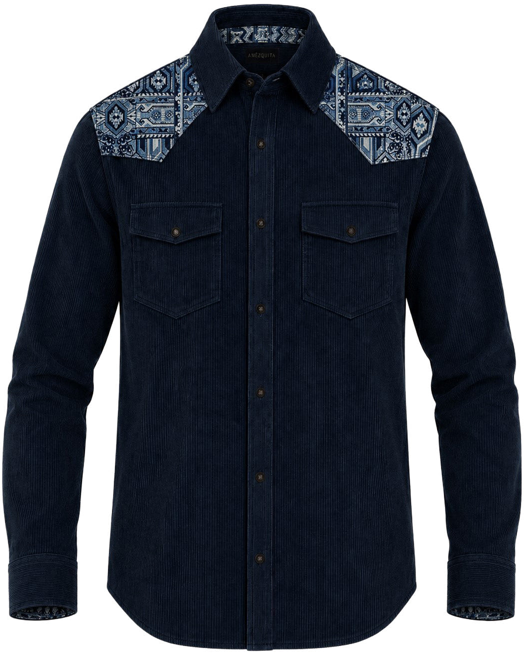 CAMISA CLASICA REGULAR NEW YORK AZUL OSCURO PALM TROPICARIO