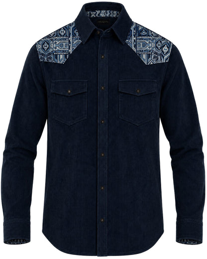 CAMISA CLASICA REGULAR NEW YORK AZUL OSCURO PALM TROPICARIO